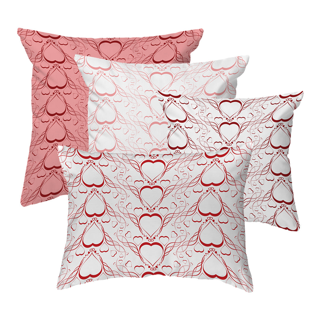 Throw Pillow Delicate Heart Pattern