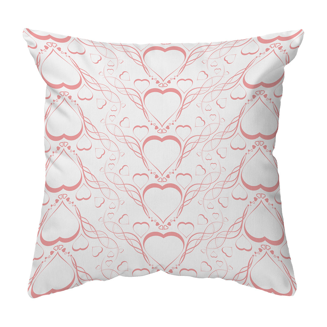 Throw Pillow Delicate Heart Pattern