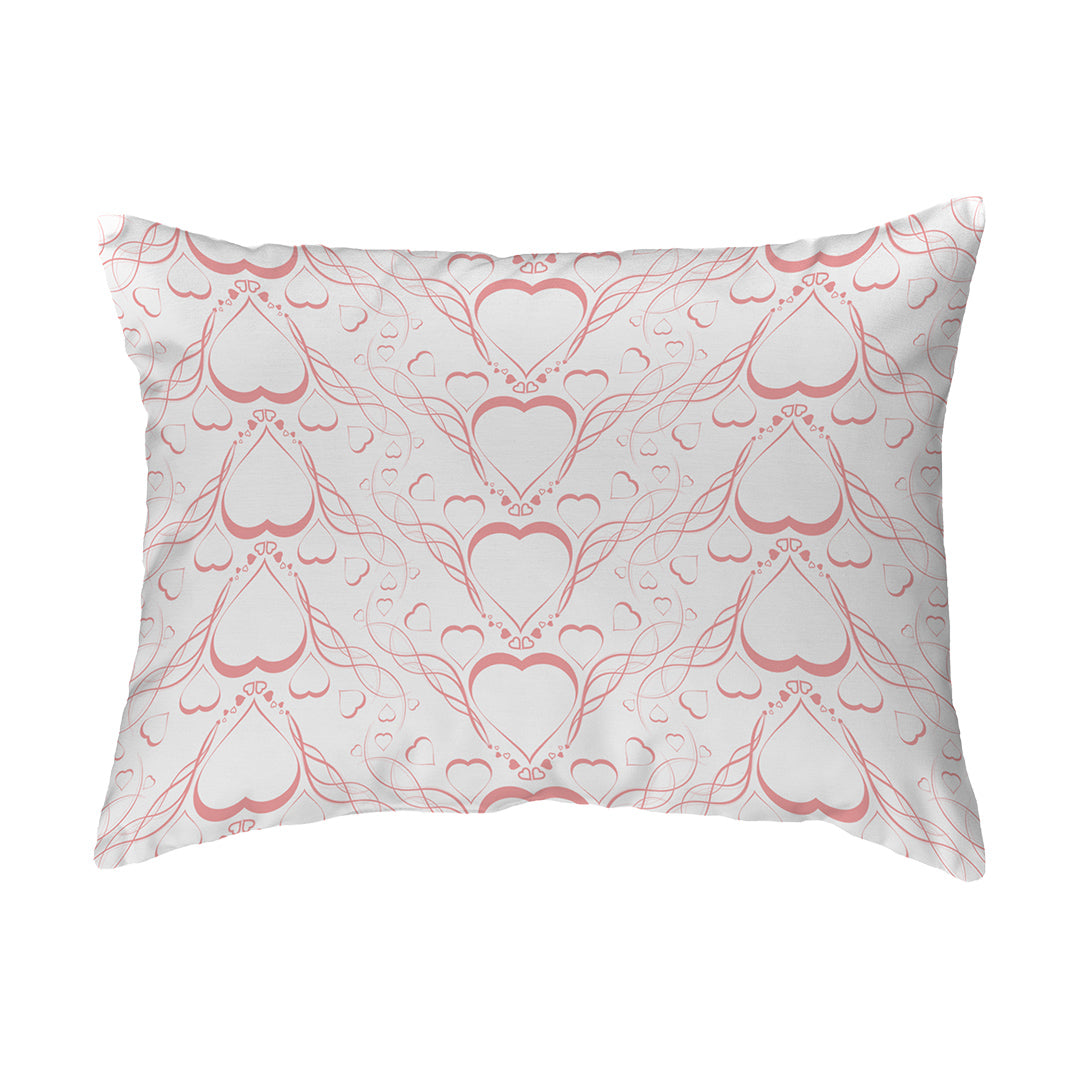 Zippered Pillow Shell Delicate Heart Pattern