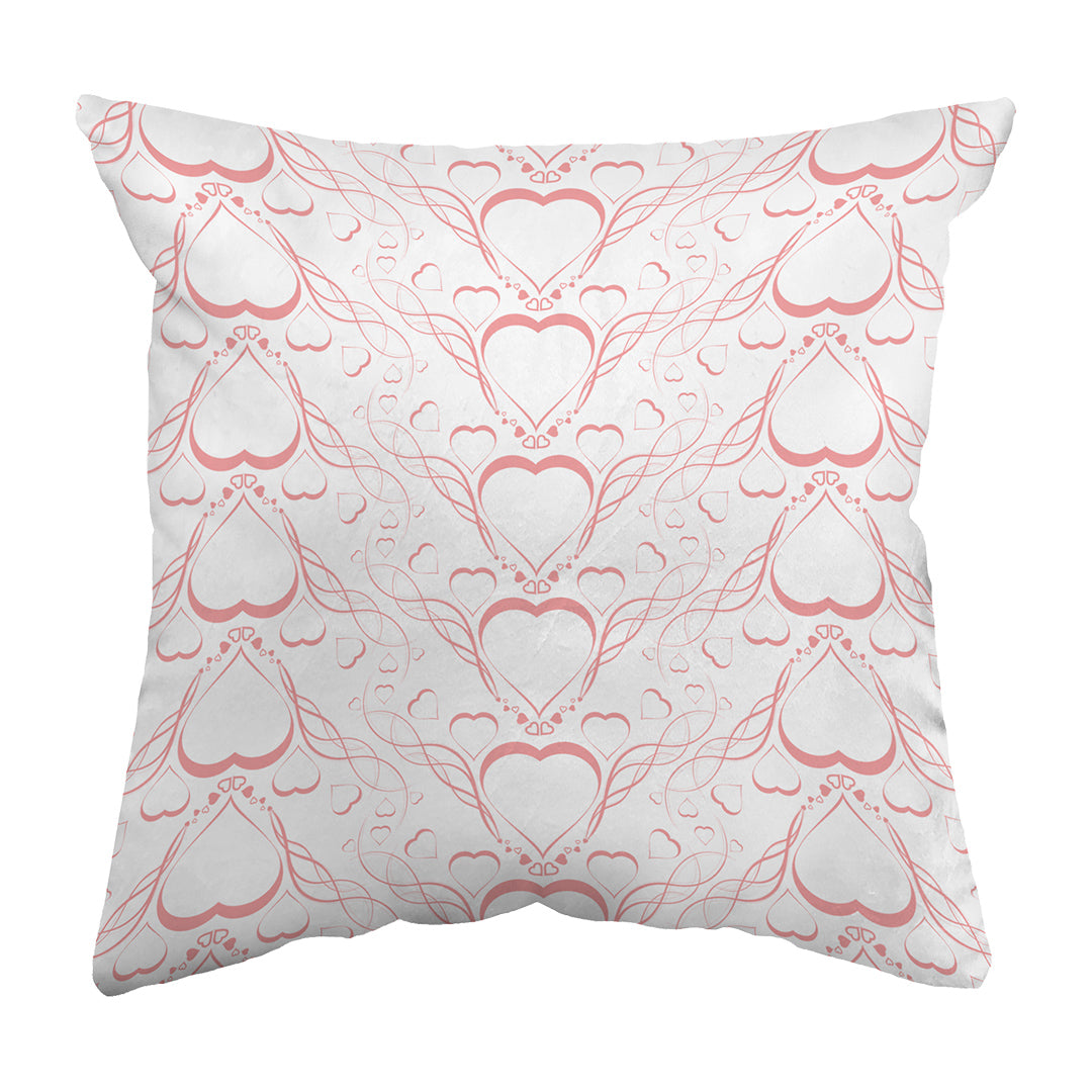 Zippered Pillow Delicate Heart Pattern