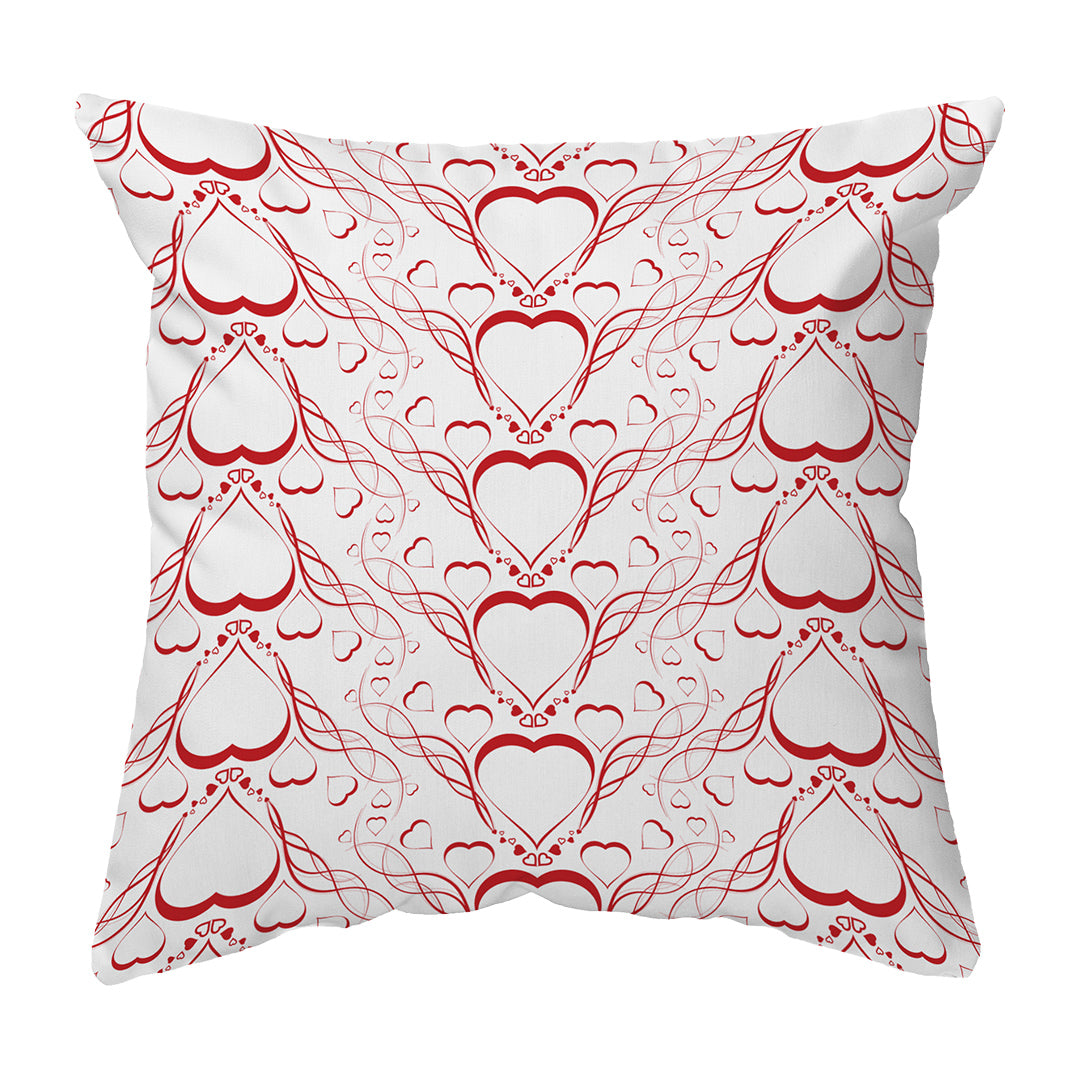 Zippered Pillow Shell Delicate Heart Pattern