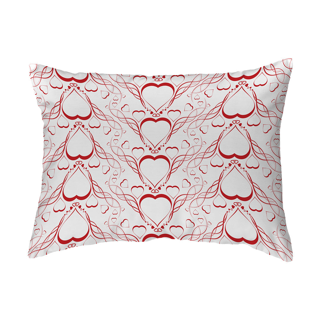 Zippered Pillow Delicate Heart Pattern