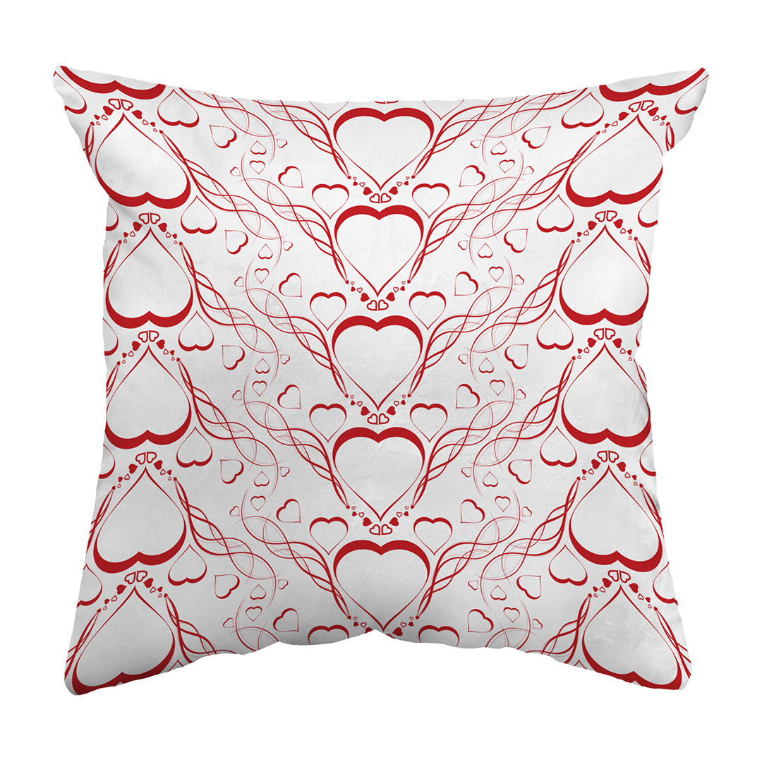 Throw Pillow Delicate Heart Pattern