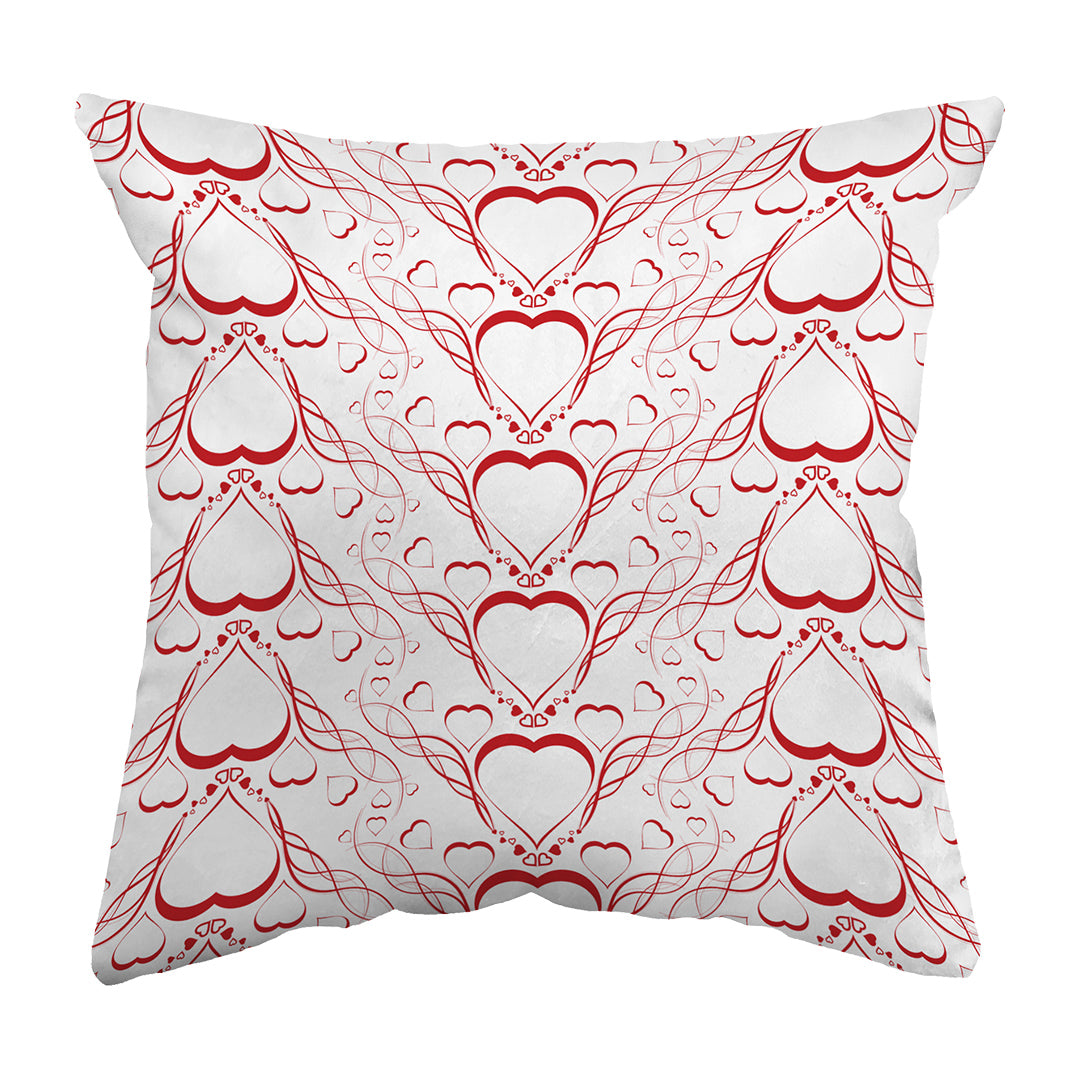 Zippered Pillow Delicate Heart Pattern