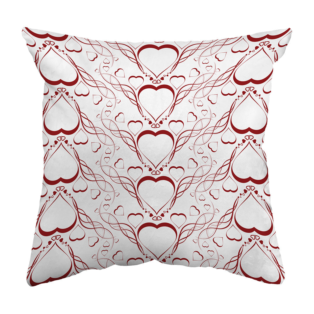 Throw Pillow Delicate Heart Pattern