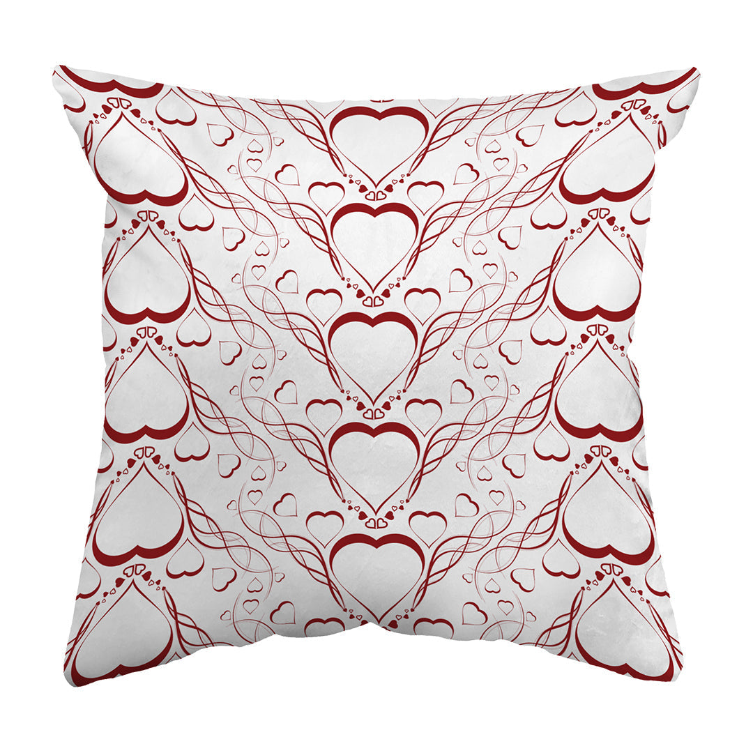 Zippered Pillow Shell Delicate Heart Pattern