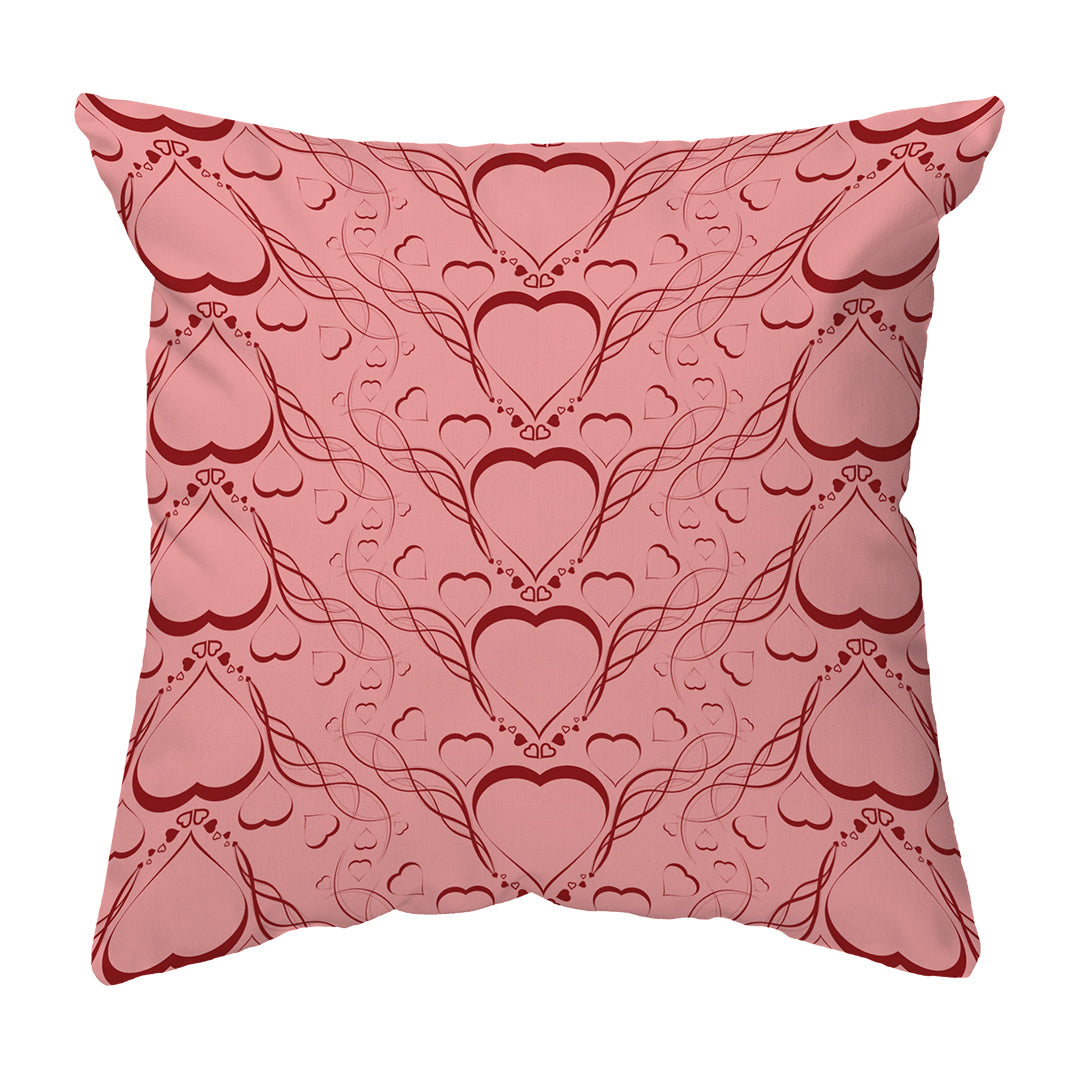 Throw Pillow Delicate Heart Pattern