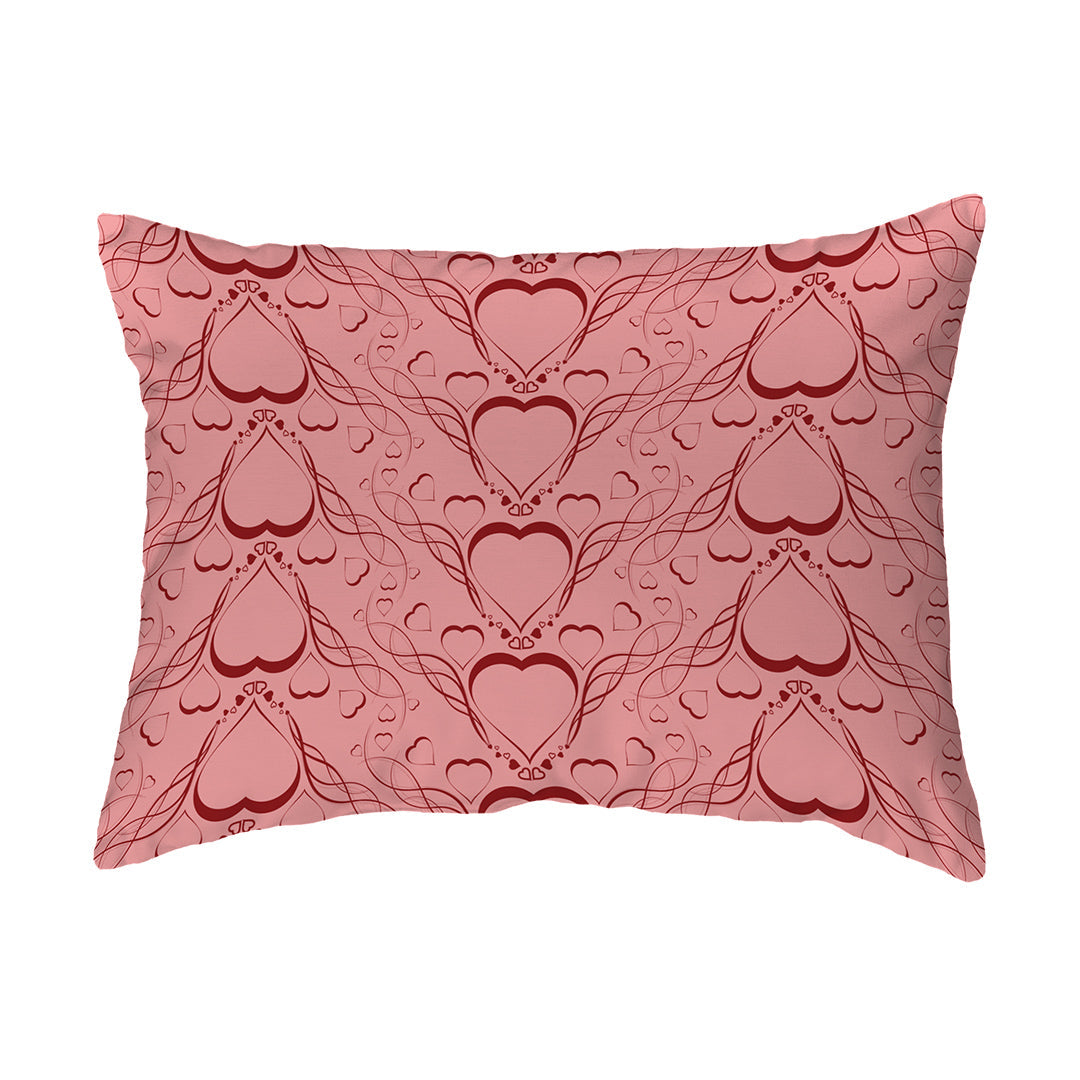 Zippered Pillow Delicate Heart Pattern