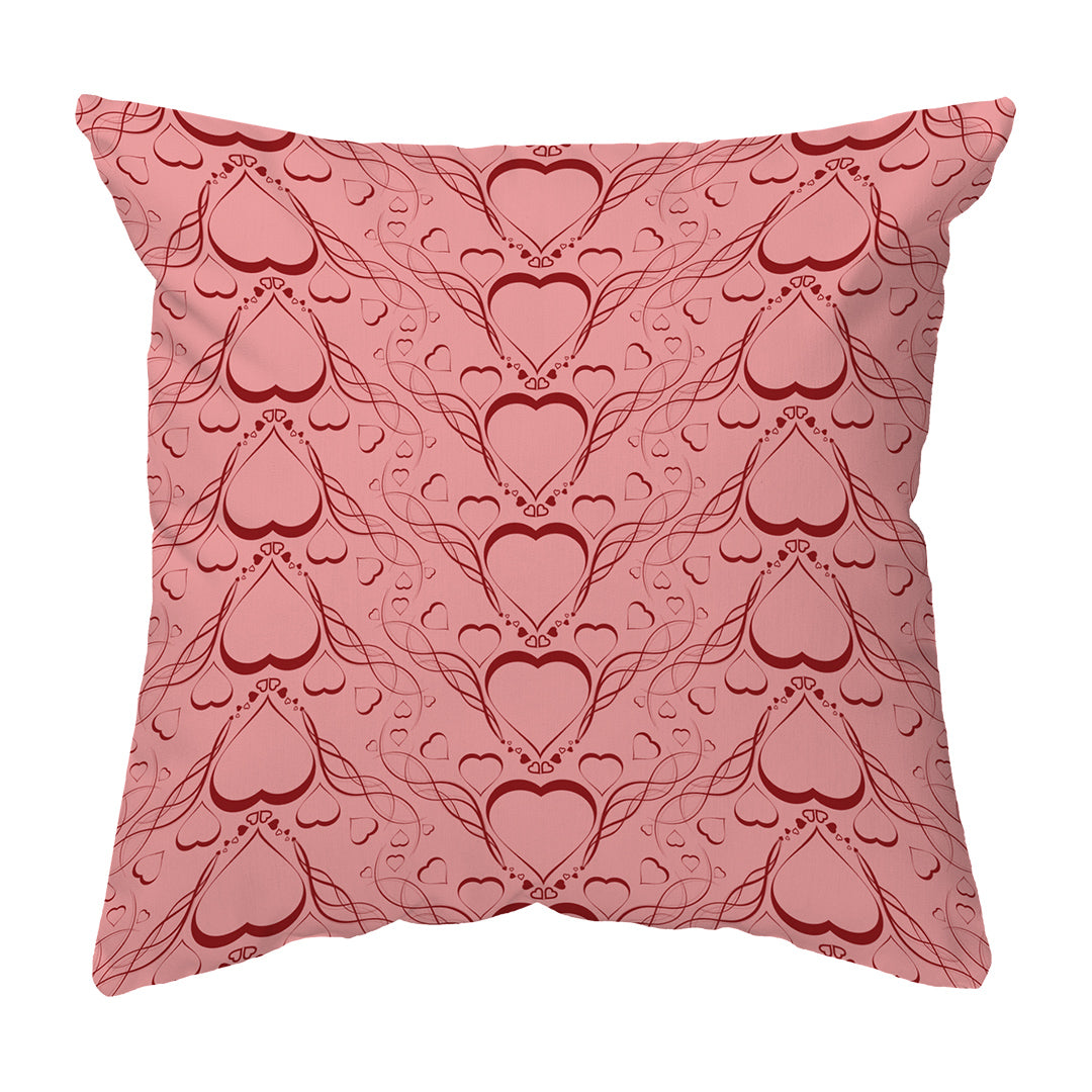 Zippered Pillow Delicate Heart Pattern