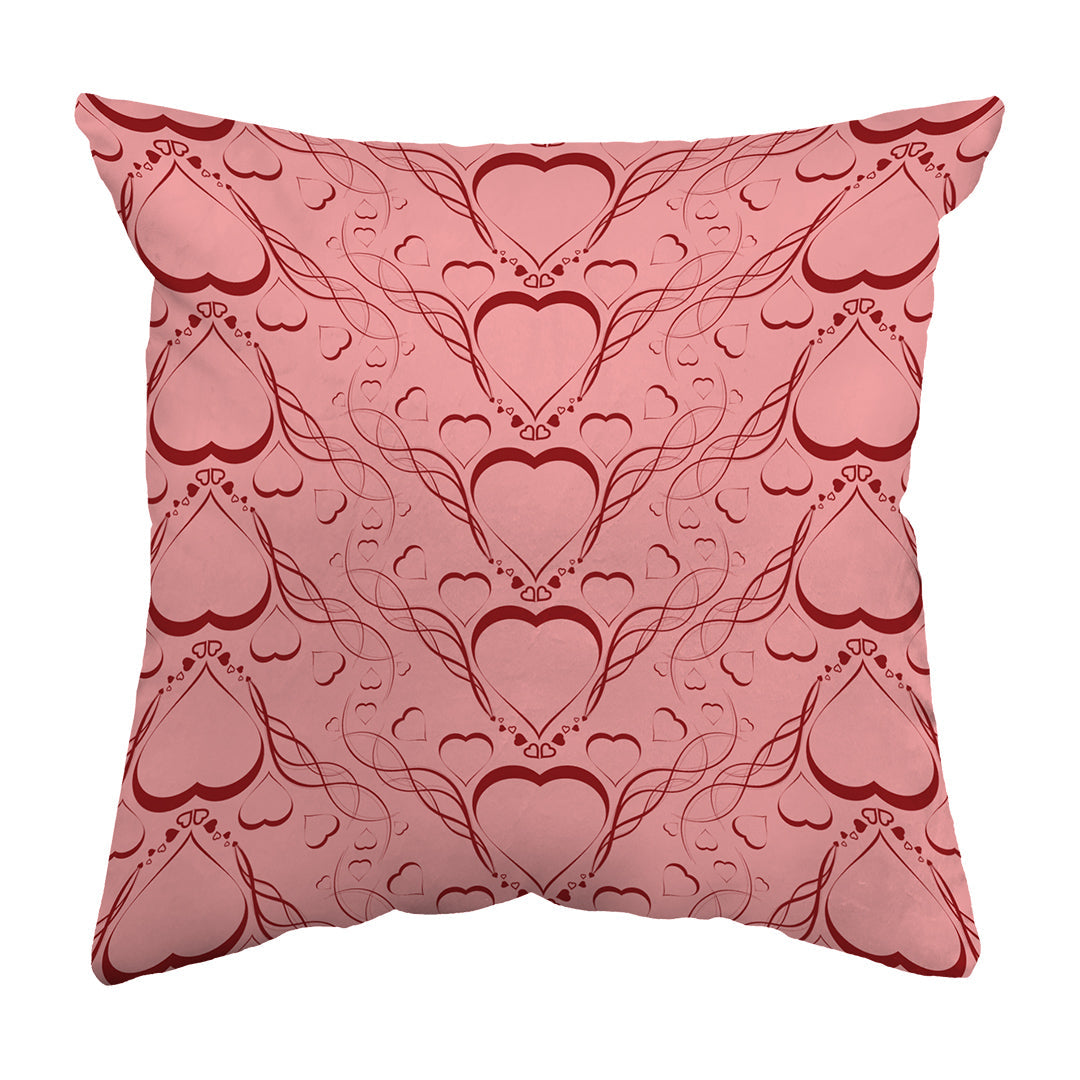 Throw Pillow Delicate Heart Pattern