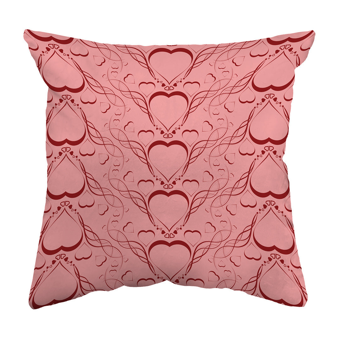 Zippered Pillow Shell Delicate Heart Pattern