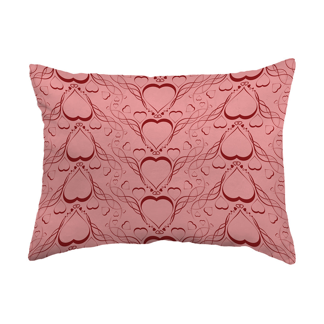 Zippered Pillow Shell Delicate Heart Pattern