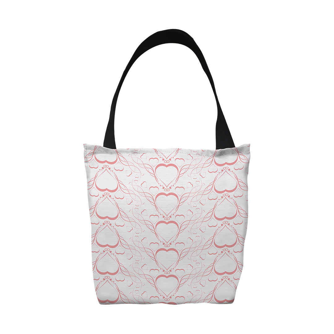 Tote Bags Delicate Heart Pattern