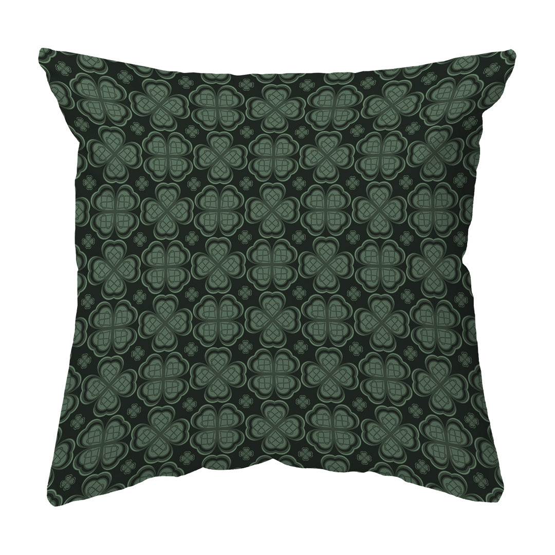 Throw Pillow Four Leaf Clover Pattern