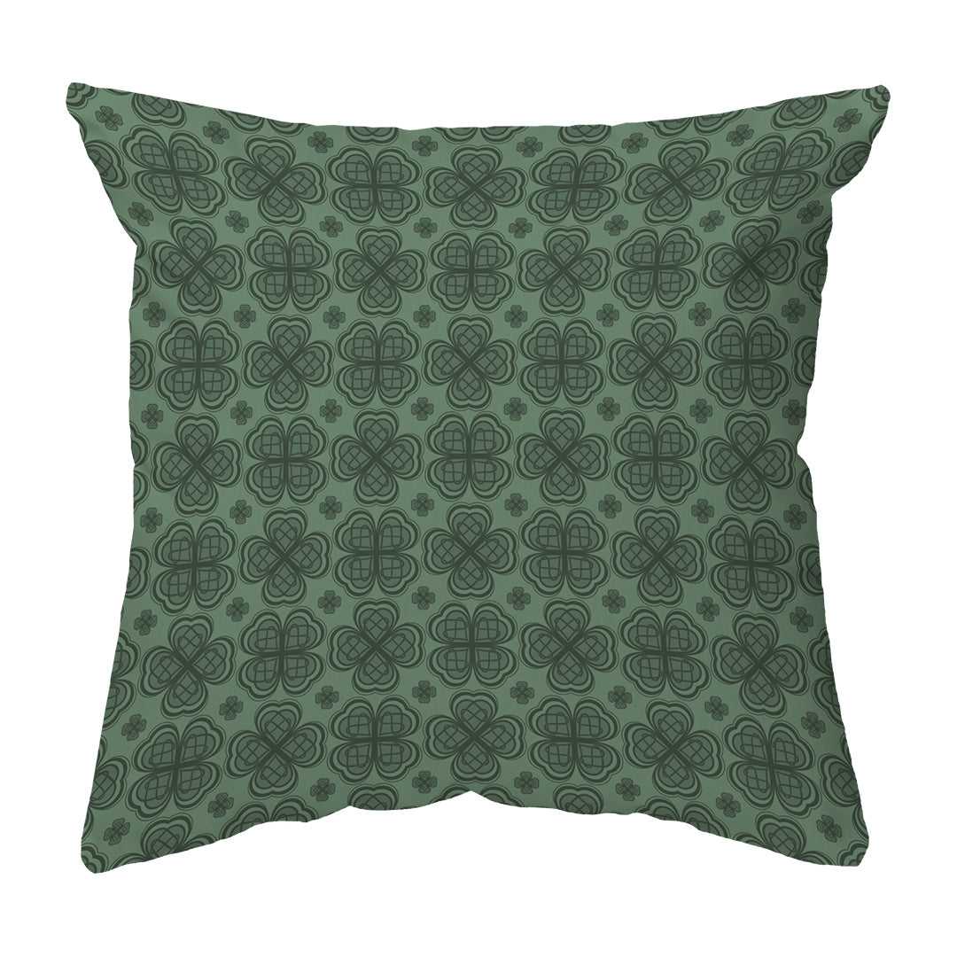 Throw Pillow Four Leaf Clover Pattern