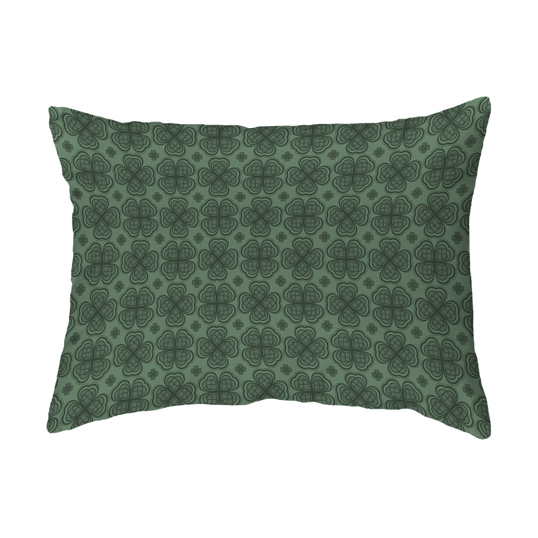 Throw Pillow Four Leaf Clover Pattern