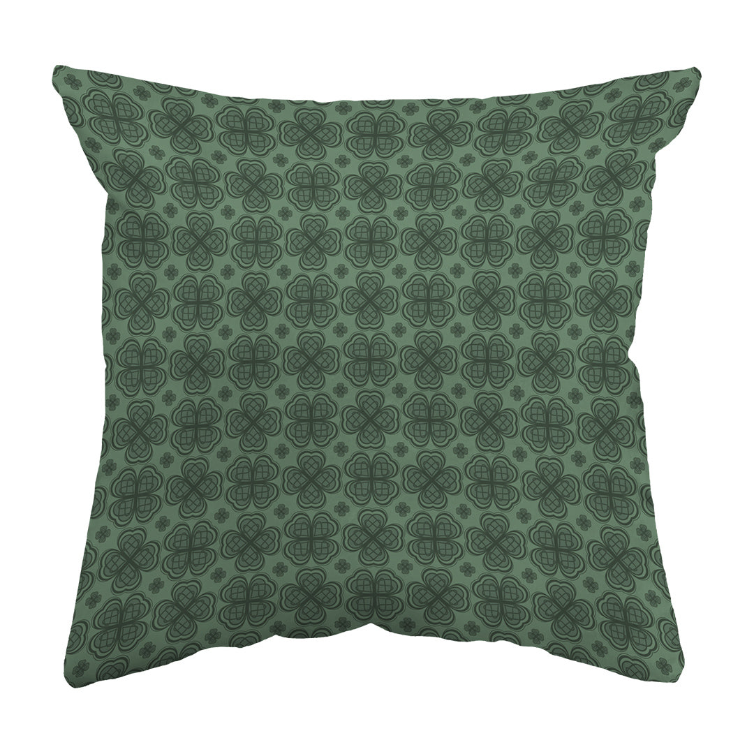 Throw Pillow Four Leaf Clover Pattern