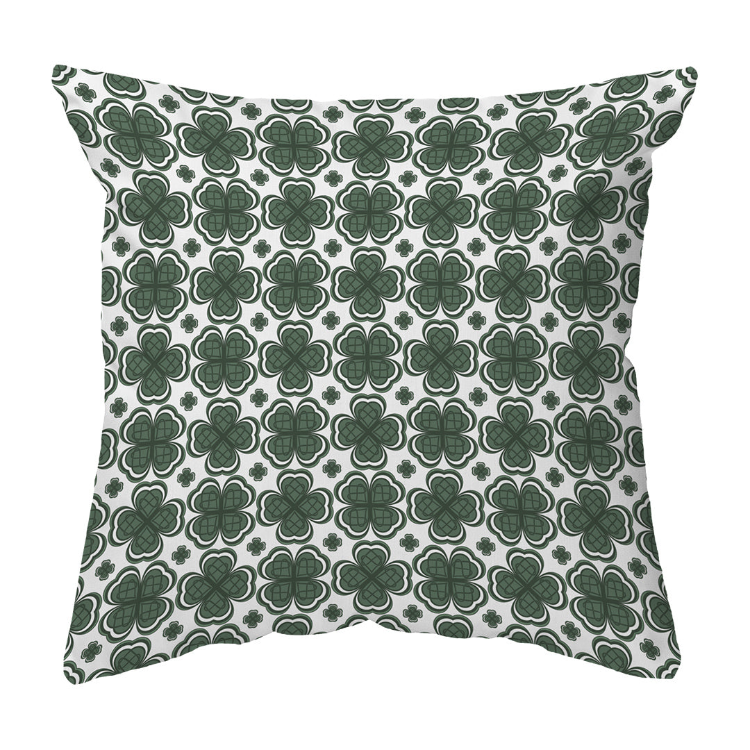 Throw Pillow Four Leaf Clover Pattern