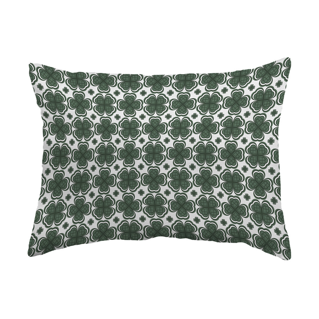 Zippered Pillow Four Leaf Clover Pattern