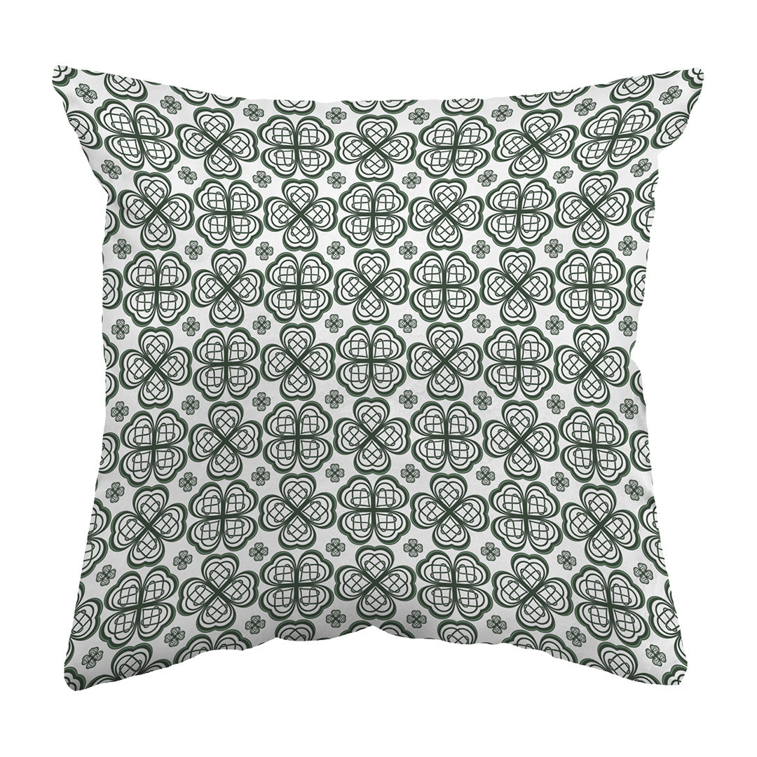 Zippered Pillow Shell Four Leaf Clover Pattern