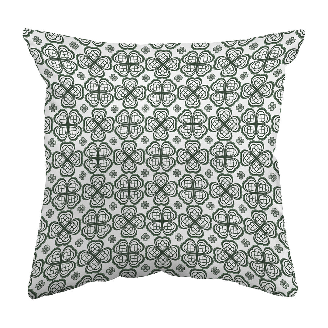 Throw Pillow Four Leaf Clover Pattern