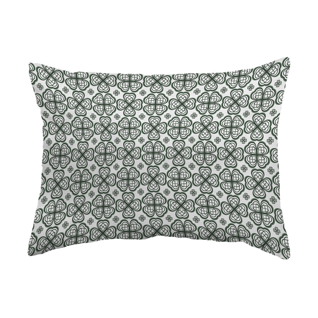 Throw Pillow Four Leaf Clover Pattern