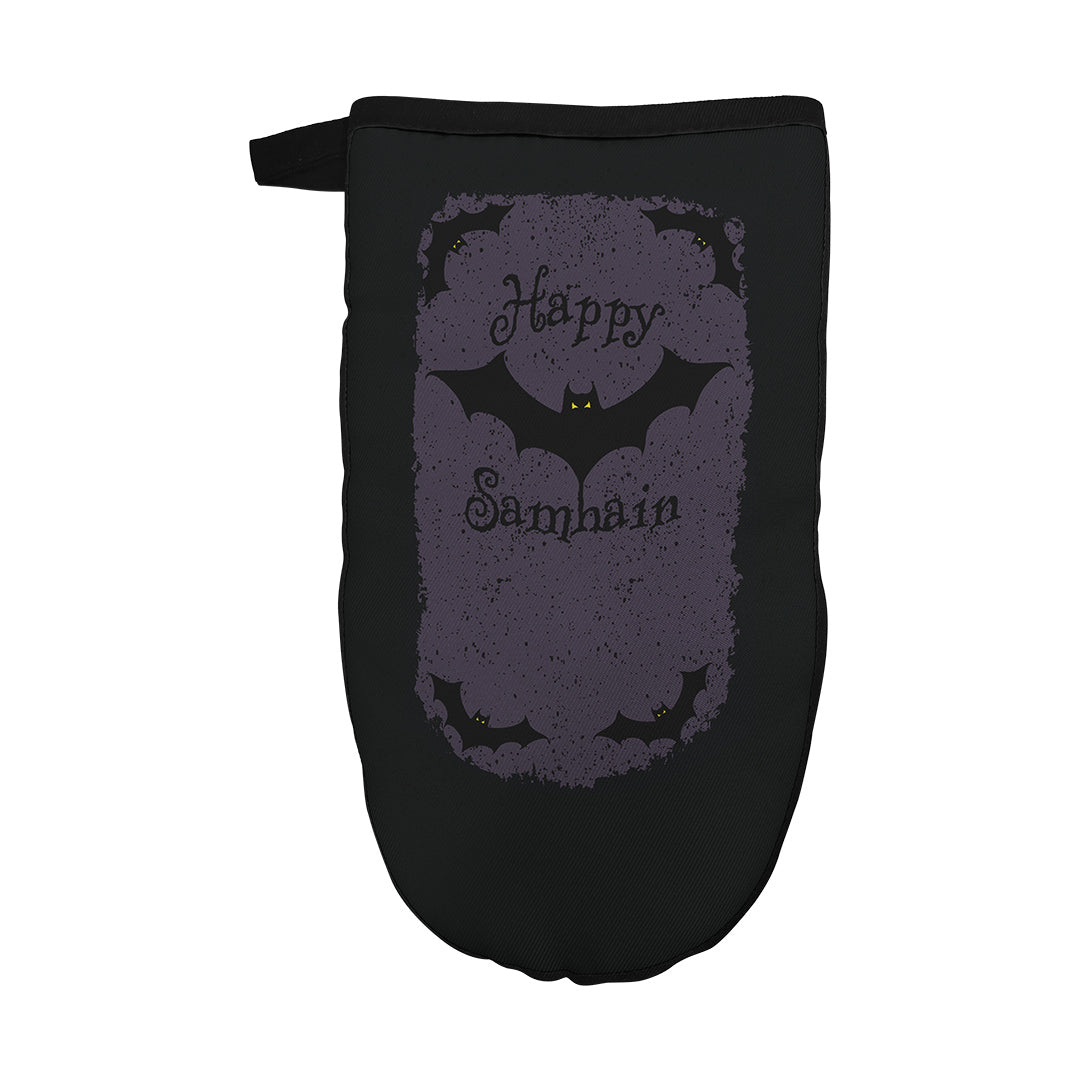 Oven Mitt Happy Samhain Bats