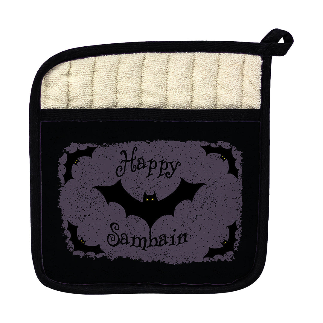 Pot Holder Happy Samhain Bats