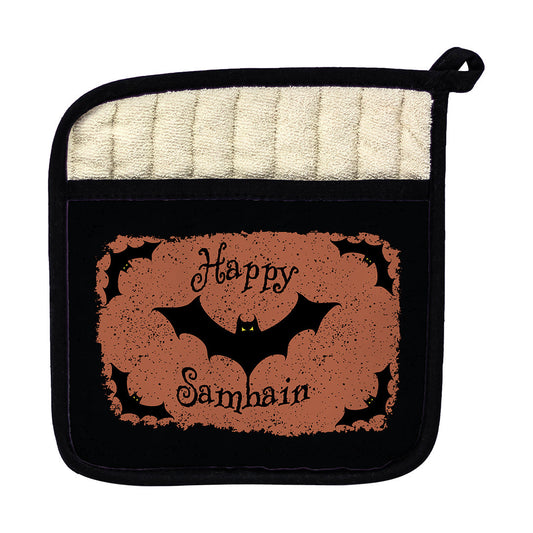 Pot Holder Happy Samhain Bats