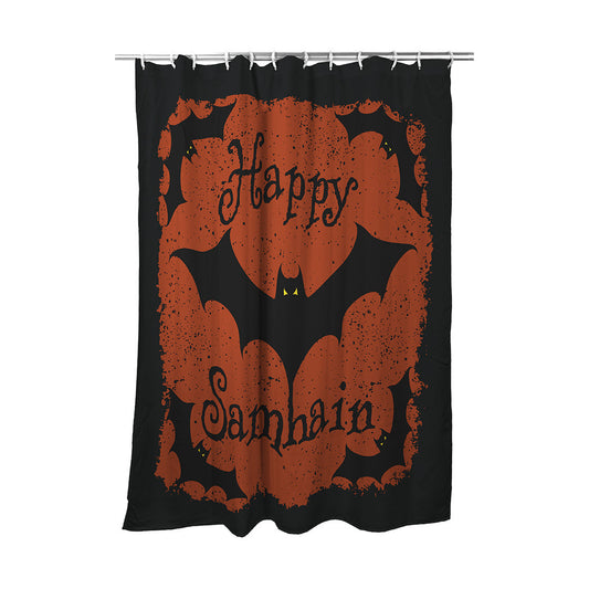 Shower Curtain Happy Samhain Bats