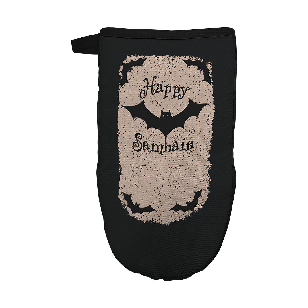 Oven Mitt Happy Samhain Bats