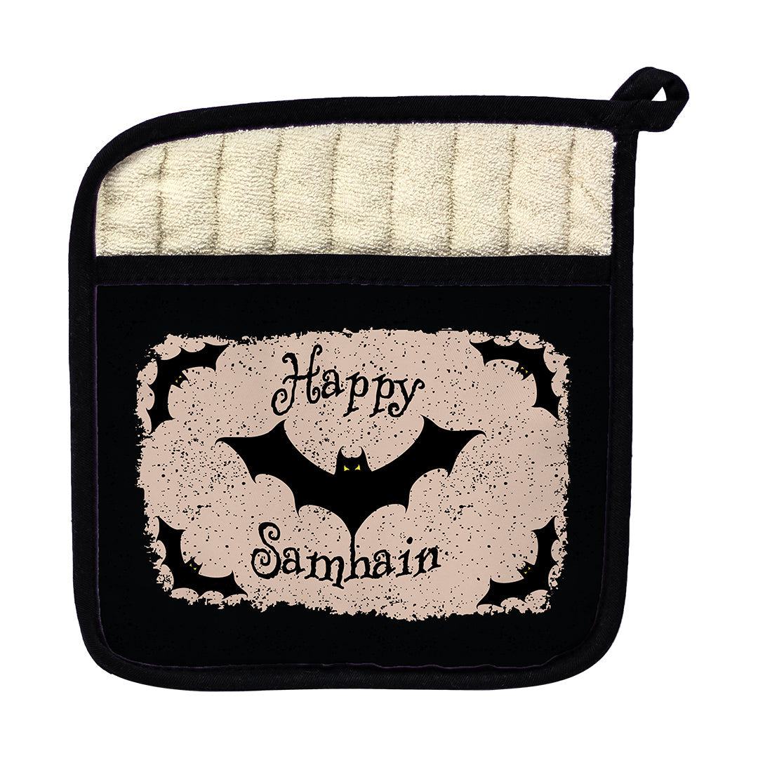 Pot Holder Happy Samhain Bats