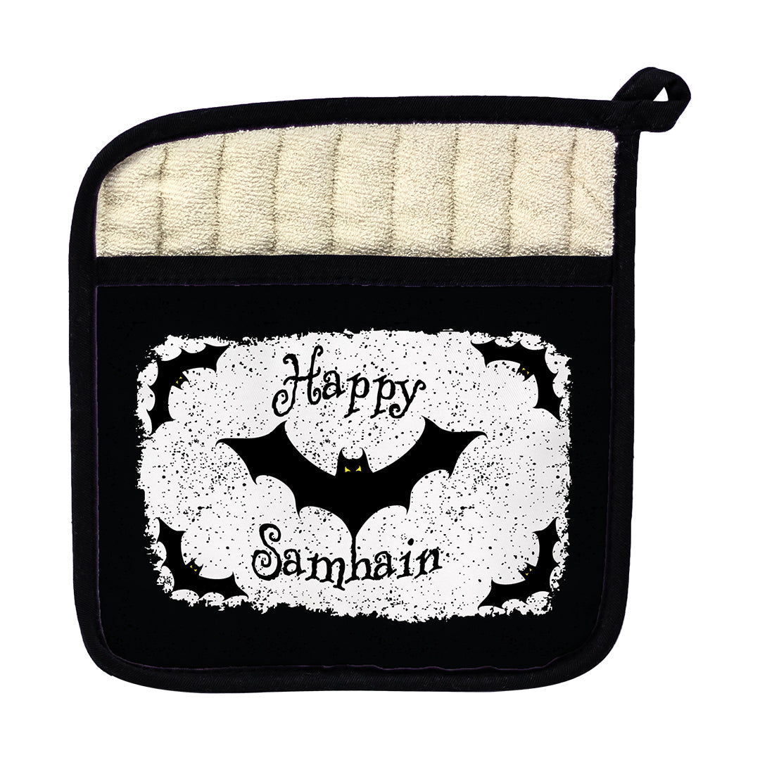 Pot Holder Happy Samhain Bats