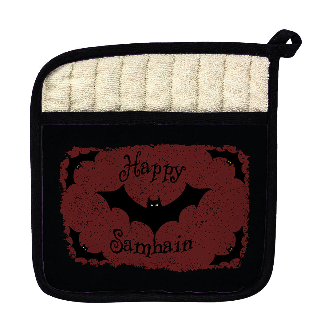 Pot Holder Happy Samhain Bats