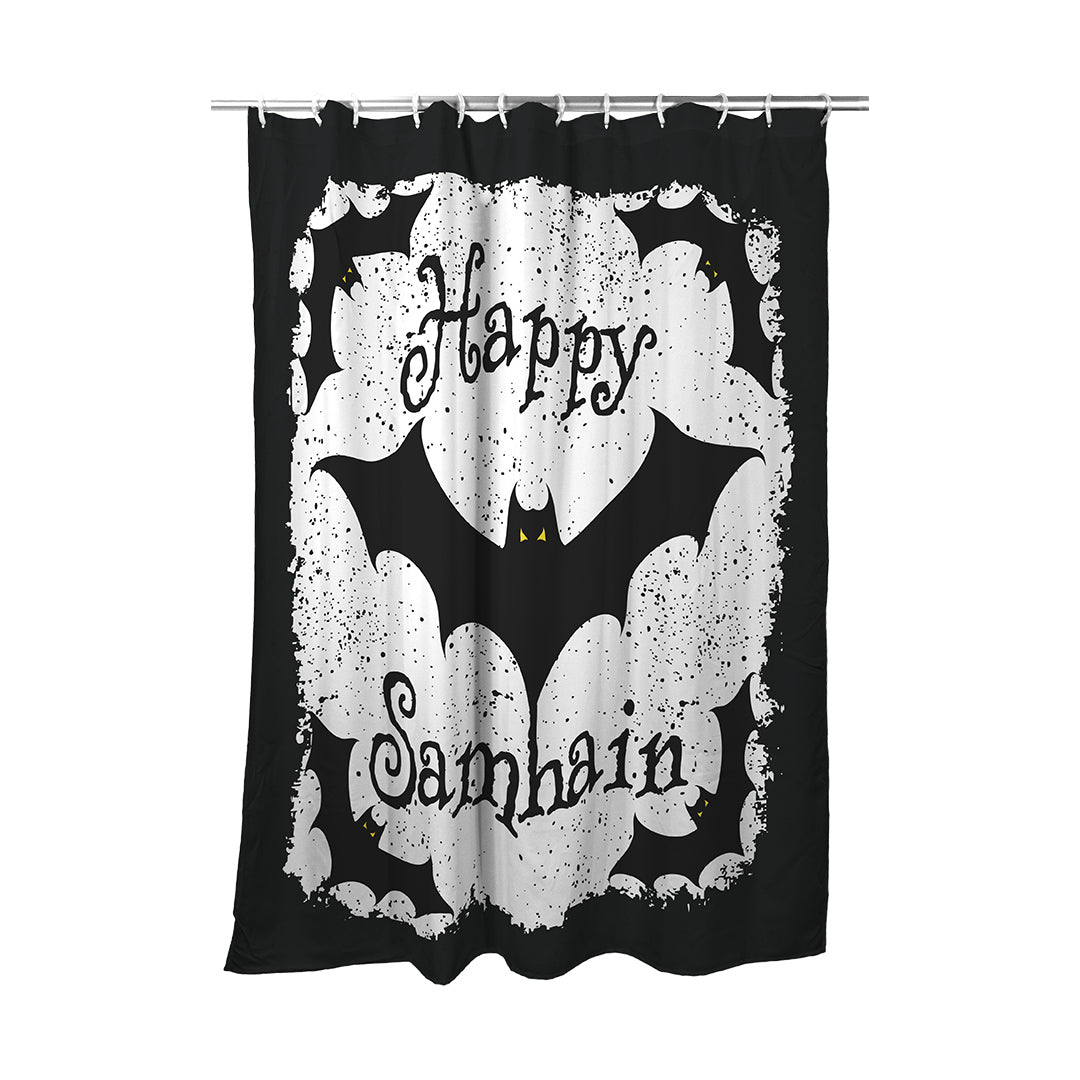 Shower Curtain Happy Samhain Bats