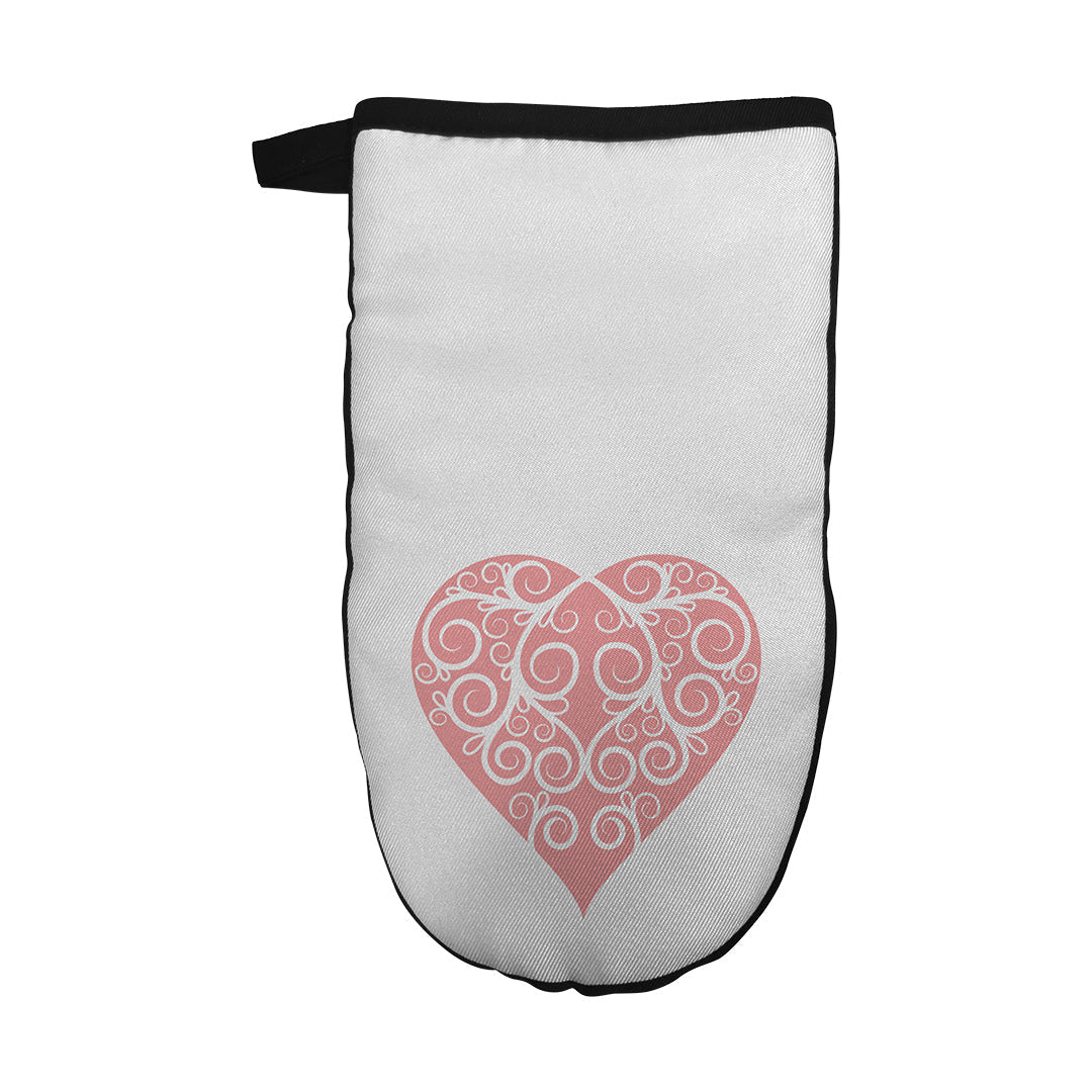 Oven Mitt Intricate Heart