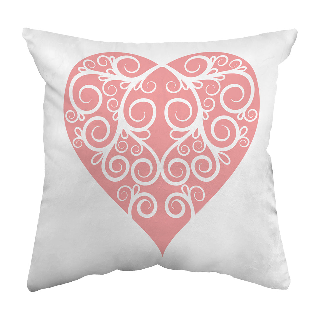 Zippered Pillow Intricate Heart