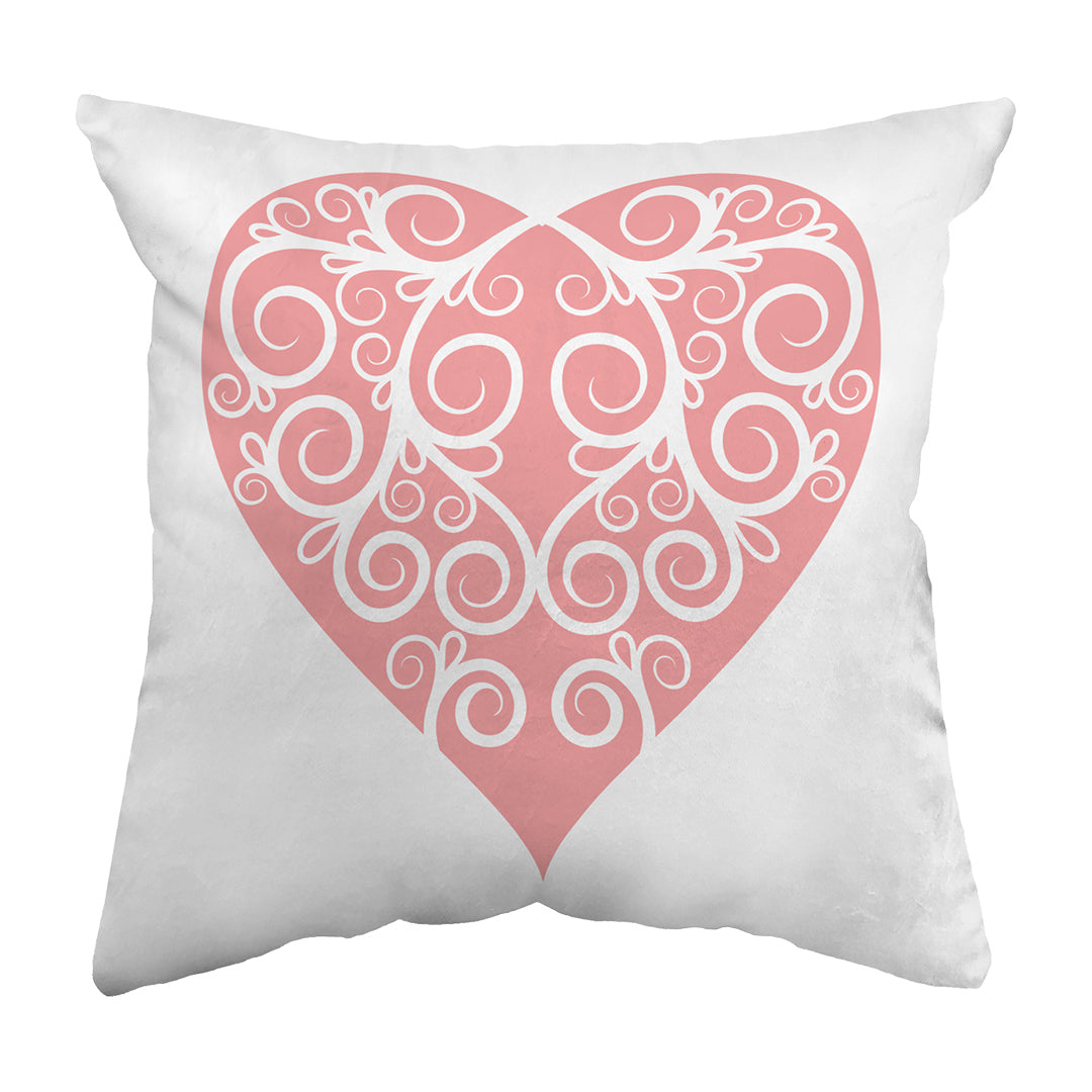 Throw Pillow Intricate Heart