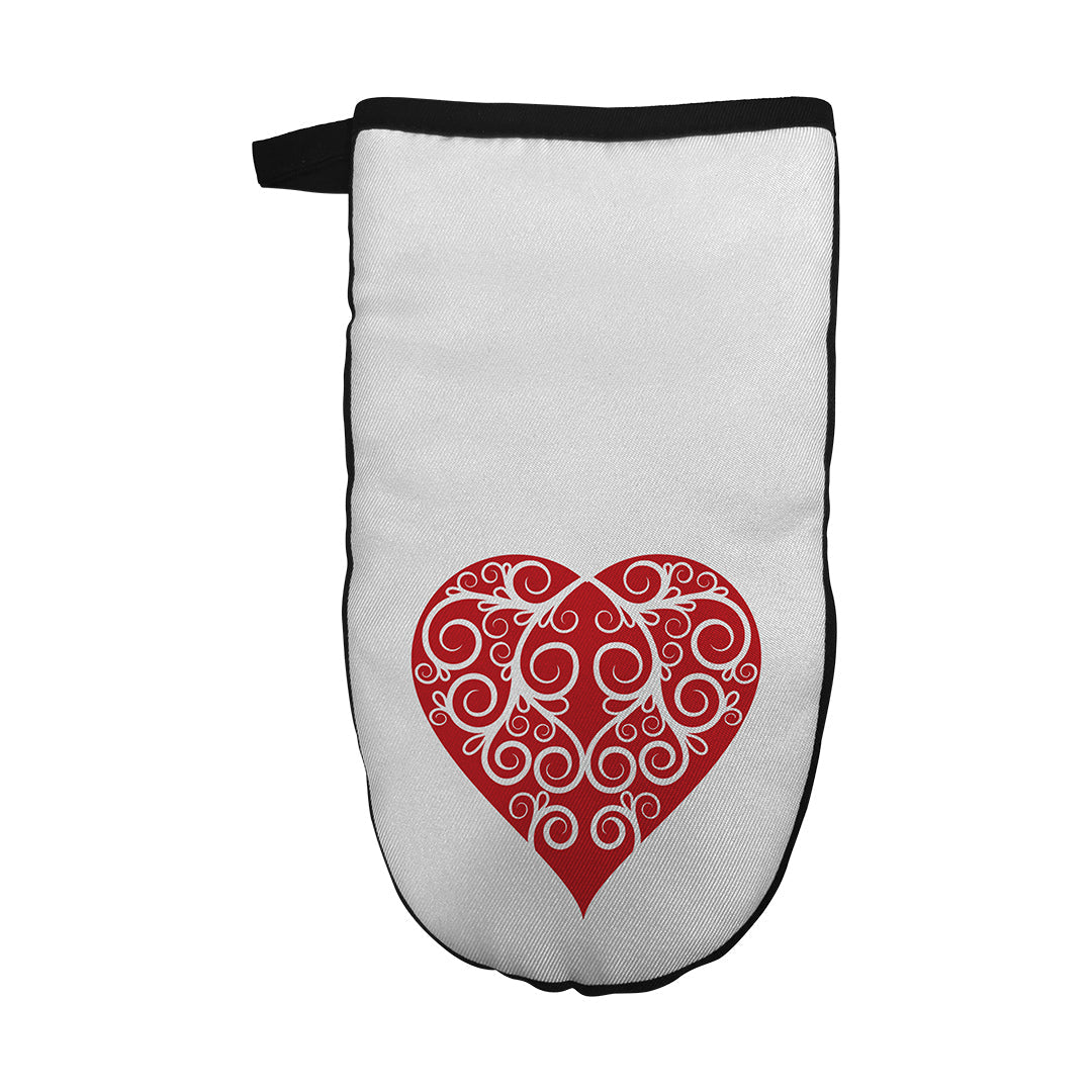 Oven Mitt Intricate Heart