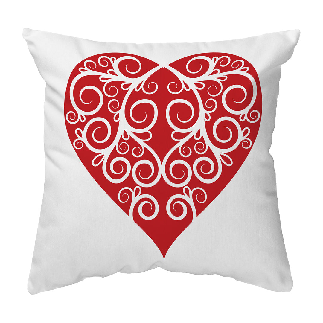 Throw Pillow Intricate Heart