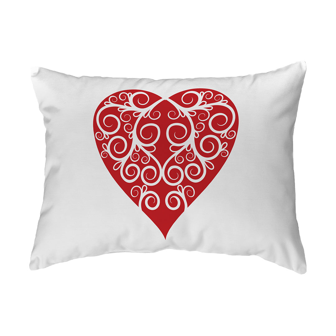 Throw Pillow Intricate Heart