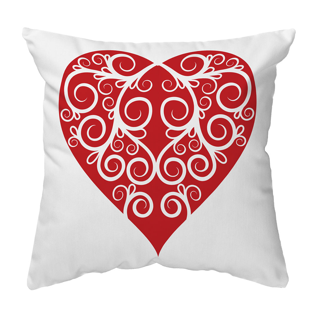 Throw Pillow Intricate Heart