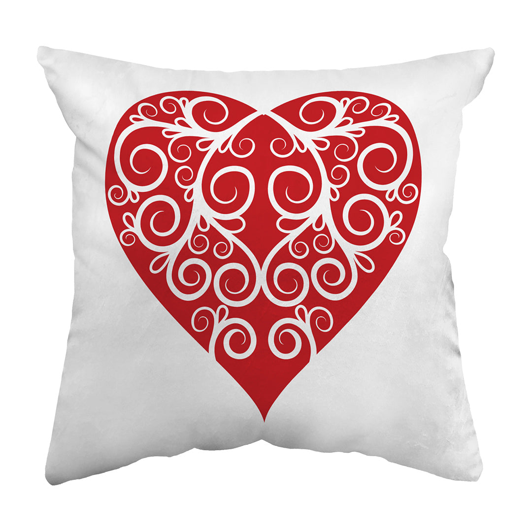 Throw Pillow Intricate Heart