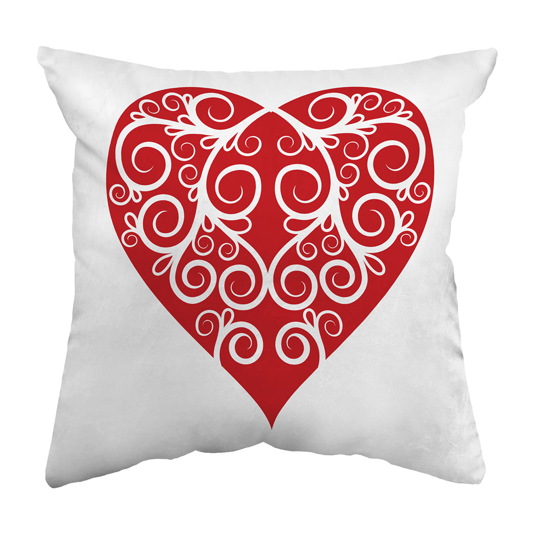 Throw Pillow Intricate Heart