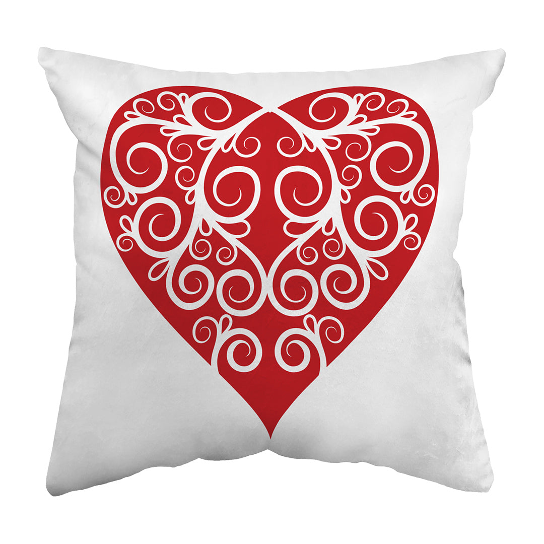 Throw Pillow Intricate Heart