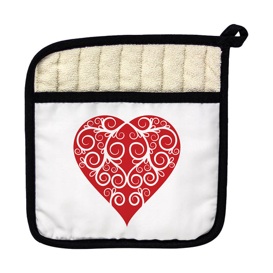 Pot Holder Intricate Heart