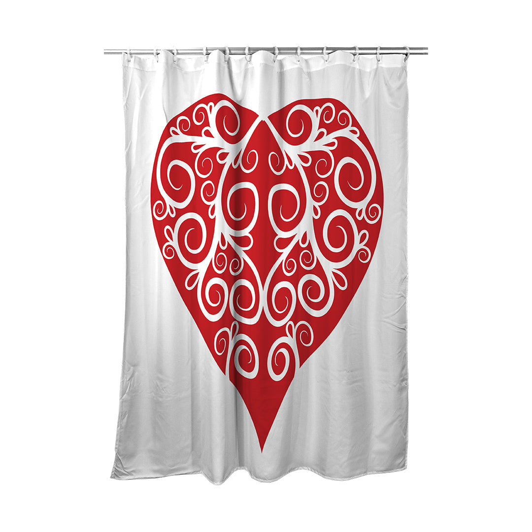 Shower Curtain Intricate Heart