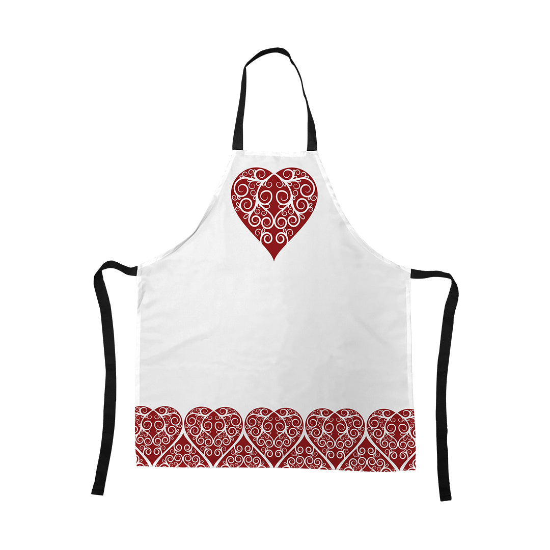 Apron Intricate Heart Ribbon