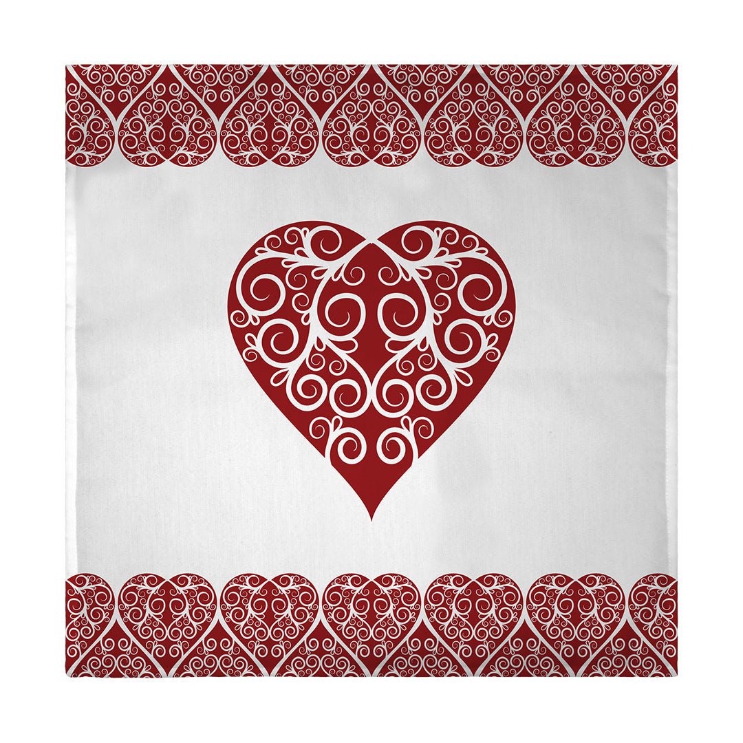 Napkin Intricate Heart Ribbon