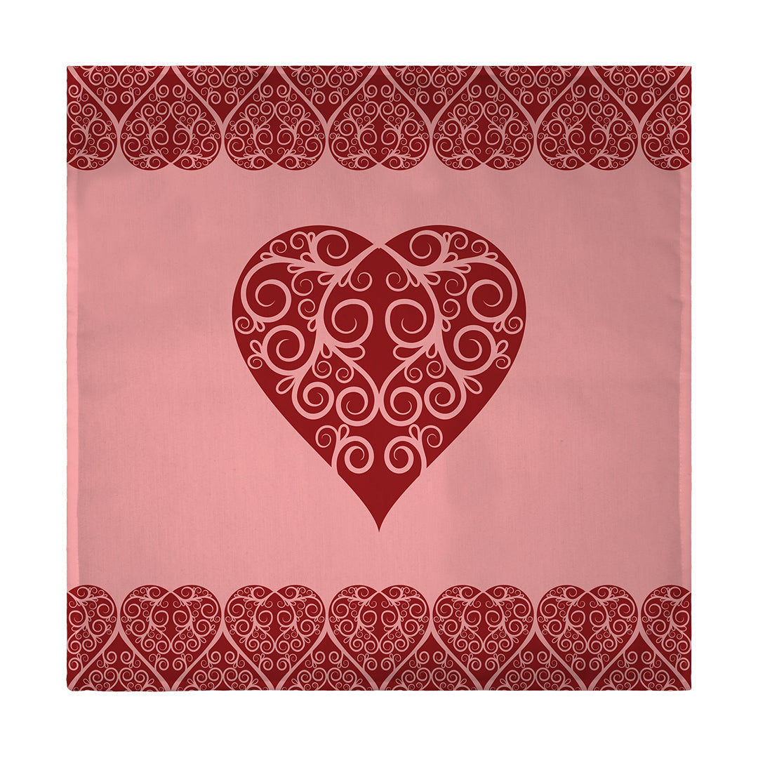 Napkin Intricate Heart Ribbon